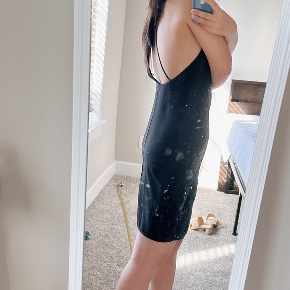 🌾 Black dress with low back by Mango - Picture 3 of 8